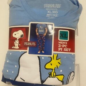 Blue and Red Peanuts Pajama Set
